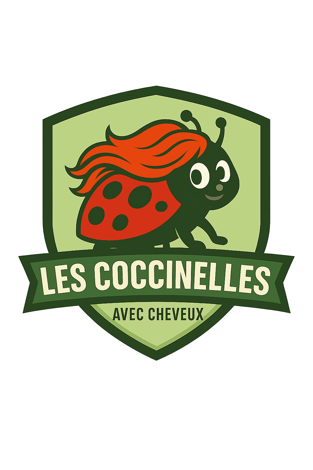 Les coccinelles avec cheveux